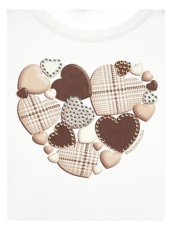 25FW [키즈] 모나리자 티셔츠 11F623 6202 0001 White - MONNALISA