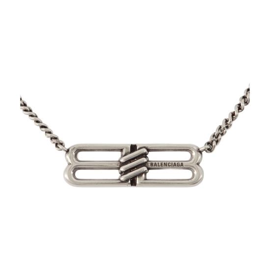 26SS 발렌시아가 BB 아이콘 네크리스 696223 TZ99I 0911 silver - BALENCIAGA