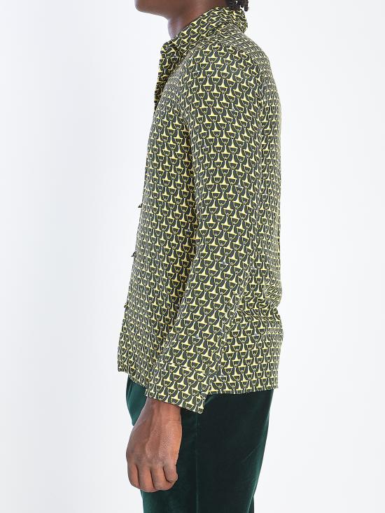 25FW 구찌 크레이프 드 씬 실크 셔츠 847034 GREEN - GUCCI