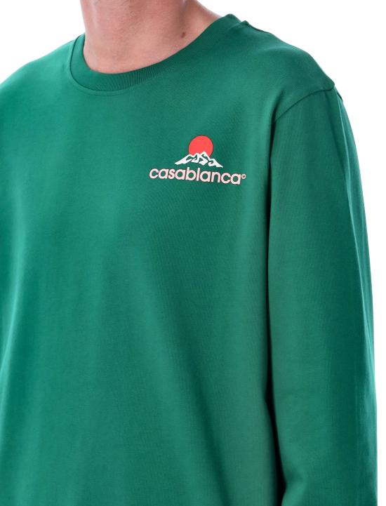 25FW 카사블랑카 반팔 티셔츠 MPF25JTP15102 GREEN Verde - CASABLANCA