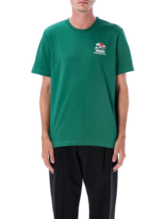 25FW 카사블랑카 반팔 티셔츠 MPF25JTS00106 GREEN Verde