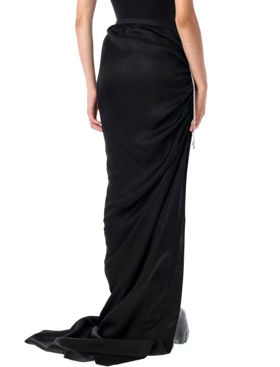 25FW 릭 오웬스 미디 스커트 RP02E4359HSCH 09 Nero - RICK OWENS