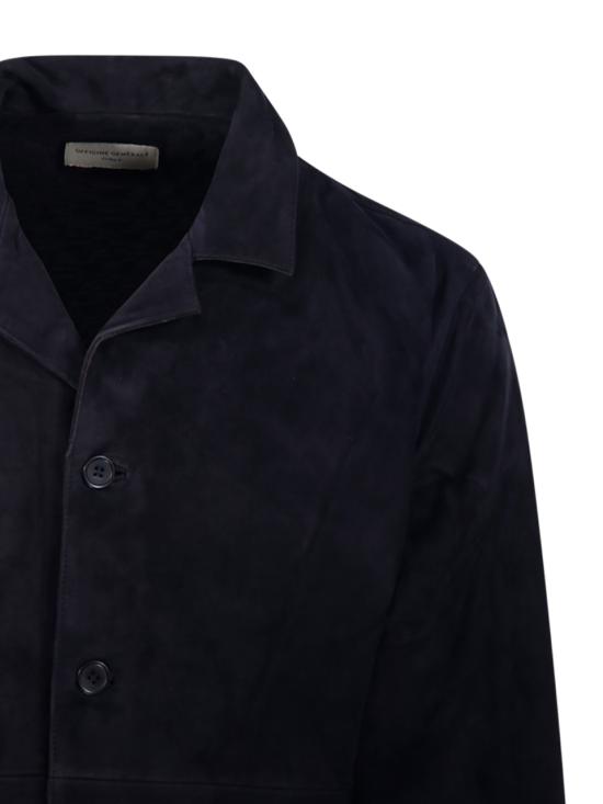 25FW 오피신 제네랄 가죽 자켓 W25MLTR550 DARK NAVY - OFFICINE GENERALE