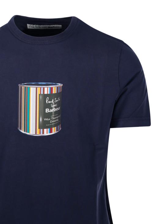 25FW 바버 X 폴스미스 반팔 티셔츠 MTS1526 NY91 CHAMPION BLUE - BARBOUR X PAUL SMITH