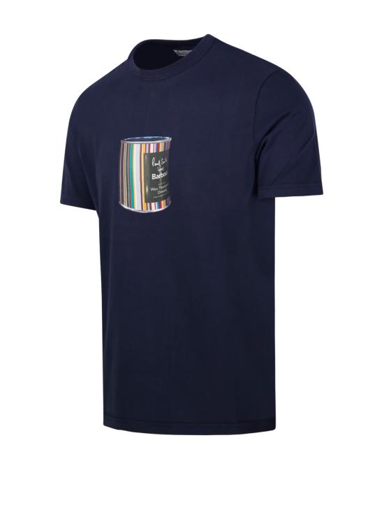25FW 바버 X 폴스미스 반팔 티셔츠 MTS1526 NY91 CHAMPION BLUE - BARBOUR X PAUL SMITH