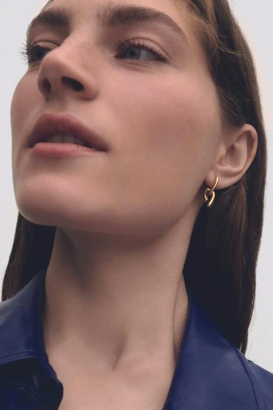  피디파올라 이어링 Pdpaola 미니 트위스트 후프 골드 - PD PAOLA