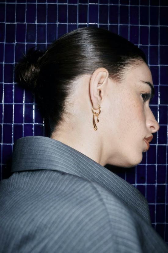  피디파올라 이어링 Pdpaola 미니 트위스트 후프 골드 - PD PAOLA