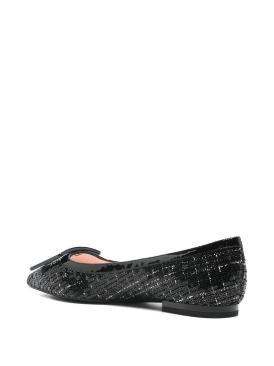 25FW 로저비비에 고메틴 발레리나 플랫 RVW57537410 UMYB999 Black - ROGER VIVIER