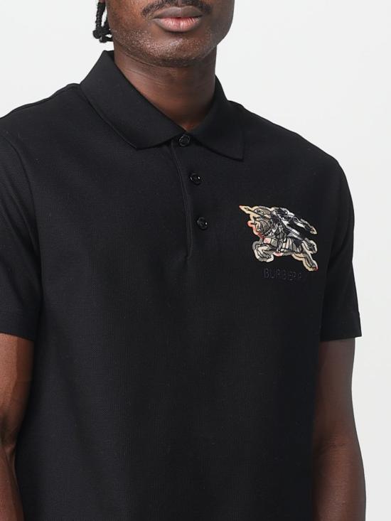 25FW 버버리 EKD 체크 코튼 폴로 셔츠 8116120 Black - BURBERRY