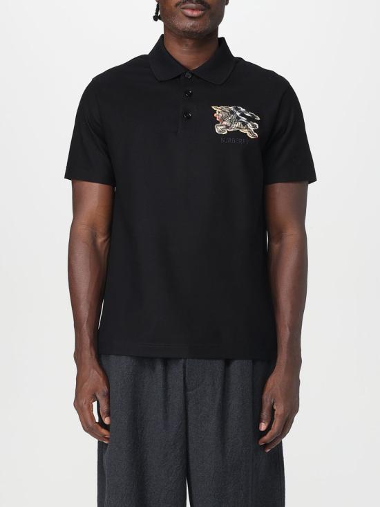 25FW 버버리 EKD 체크 코튼 폴로 셔츠 8116120 Black
