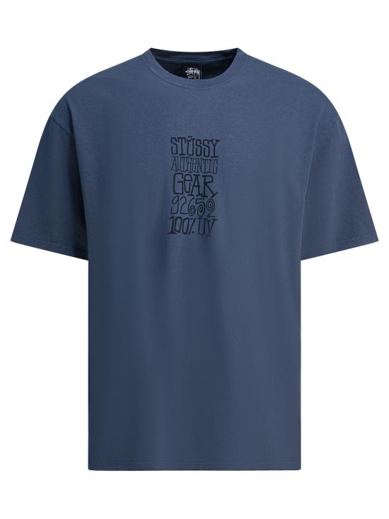 26FW 스투시 어센틱 기어 피그먼트 다이드 티셔츠 19051240806 NAVY Blue