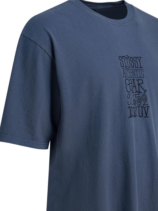 26FW 스투시 어센틱 기어 피그먼트 다이드 티셔츠 19051240806 NAVY Blue - STUSSY
