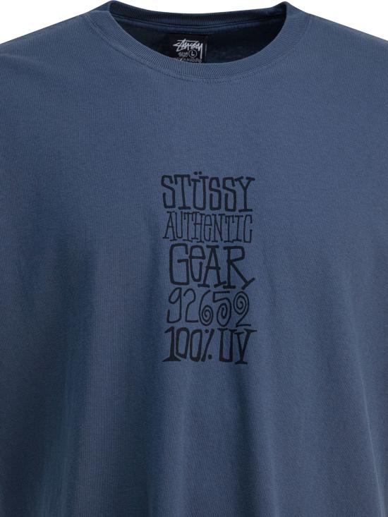 26FW 스투시 어센틱 기어 피그먼트 다이드 티셔츠 19051240806 NAVY Blue - STUSSY