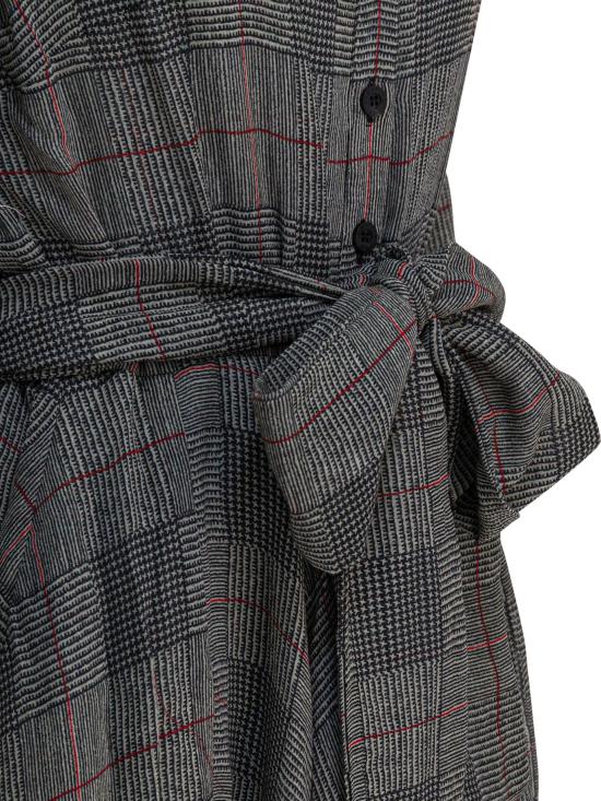 25FW 사만다 성 원피스 ASTERSAVILE ROW CHECK BIG IVORY BLACK Grey - SAMANTHA SUNG