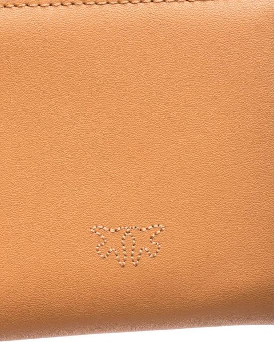 25FW 핑코 카드지갑 103610A0F1 C83Q Torrone antique gold - PINKO