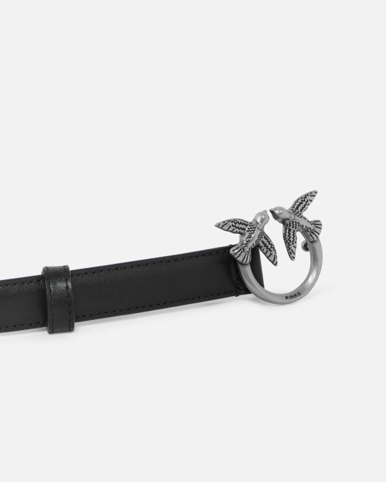 25FW 핑코 벨트 100143A0F1 Z99O Nero old silver - PINKO