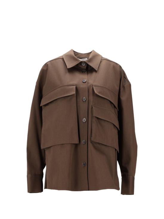 25FW 파로쉬 셔츠 D381253CEDRO 008 MARRONE Brown