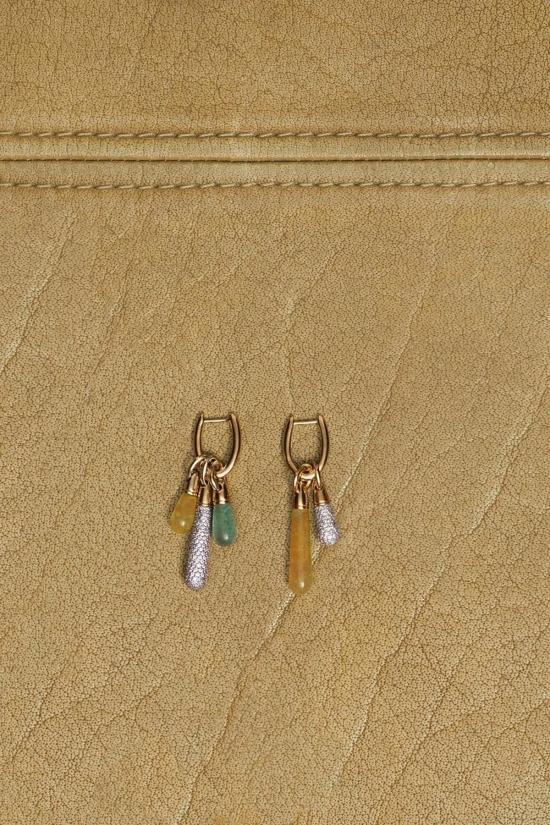  피디파올라 목걸이/팬던트 Pdpaola 파베 드롭 펜던트 골드 - PD PAOLA