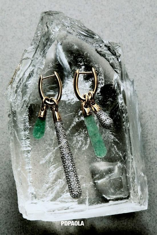  피디파올라 목걸이/팬던트 Pdpaola 파베 드롭 펜던트 골드 - PD PAOLA