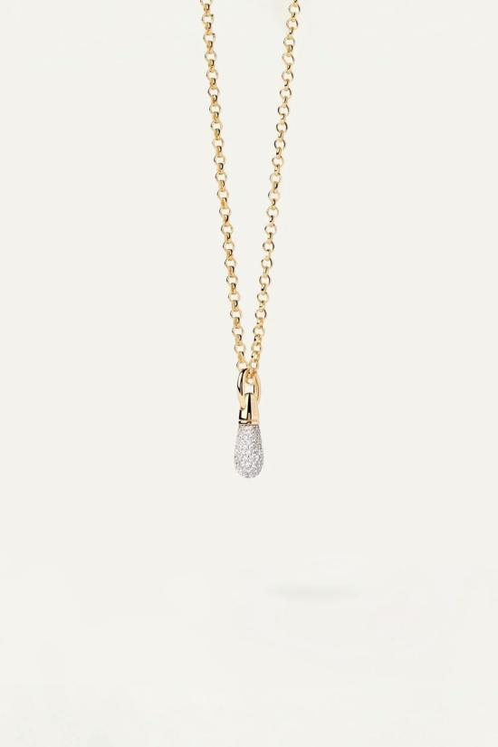  피디파올라 목걸이/팬던트 Pdpaola 파베 드롭 펜던트 골드 - PD PAOLA