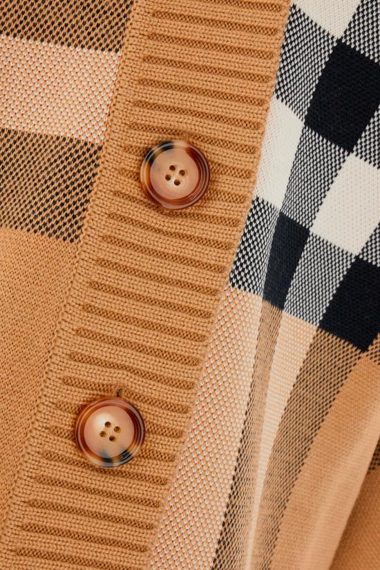 26FW 버버리 체크 패턴 브이넥 울 믹스 8039153 A7026 - BURBERRY