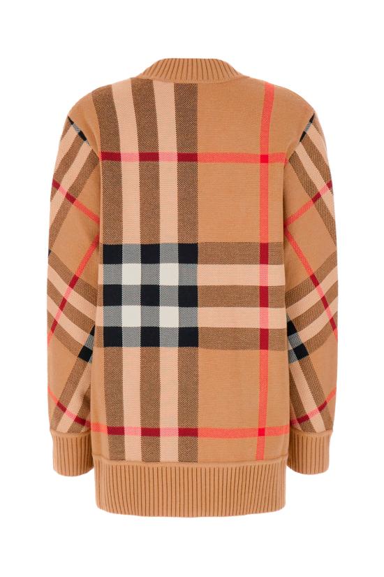 26FW 버버리 체크 패턴 브이넥 울 믹스 8039153 A7026 - BURBERRY