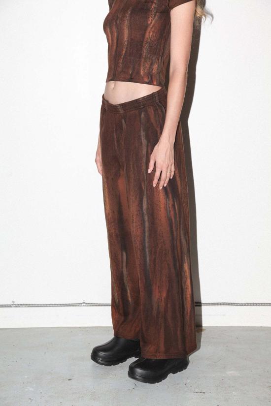  케이코 스트레이트 팬츠 KK Co 미네랄 염색 스웨트팬츠 진흙 미네랄 염색 - KKCO