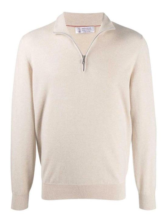 25FW 브루넬로 쿠치넬리 캐시미어 집업 니트 M2200124CS396 Beige