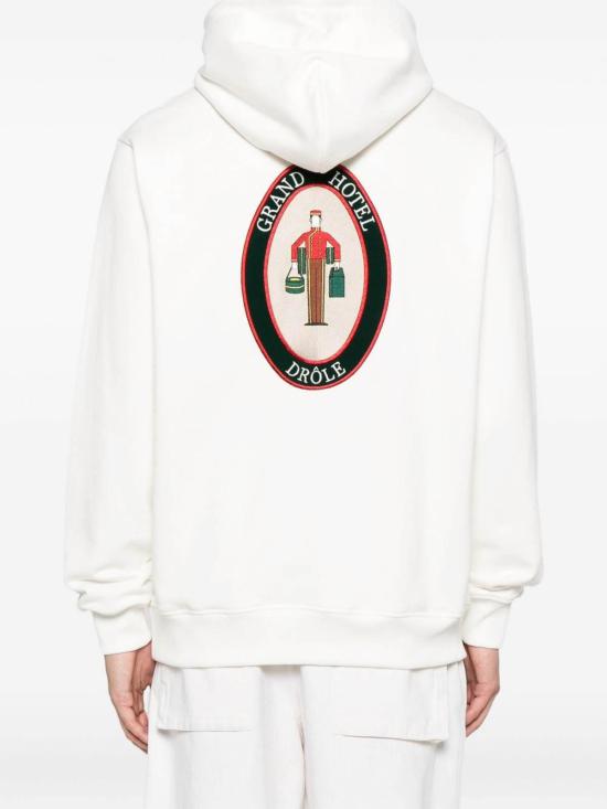 25FW 드롤드무슈 후드 티셔츠 HHO185CO127OW White - DROLE DE MONSIEUR