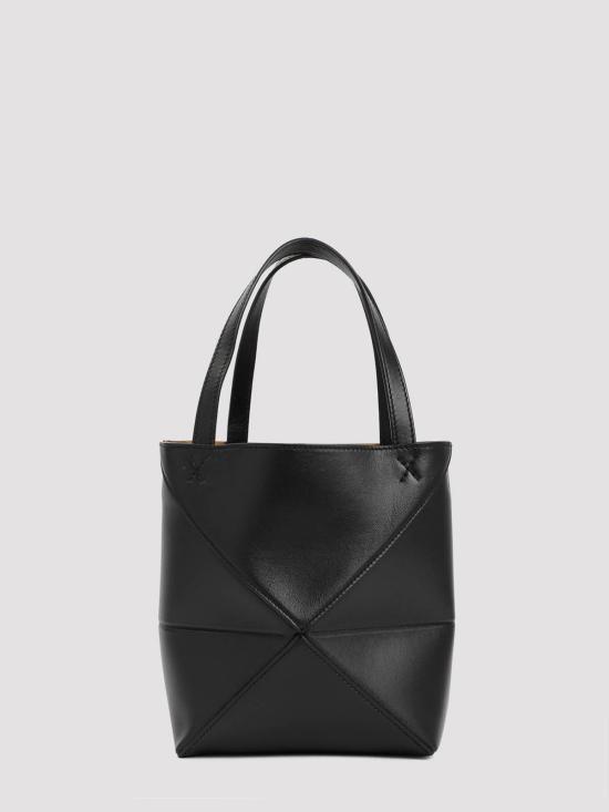  로에베 샤이니 카프스킨 미니 퍼즐 폴드 토트백  A657V25X011100 Black - LOEWE