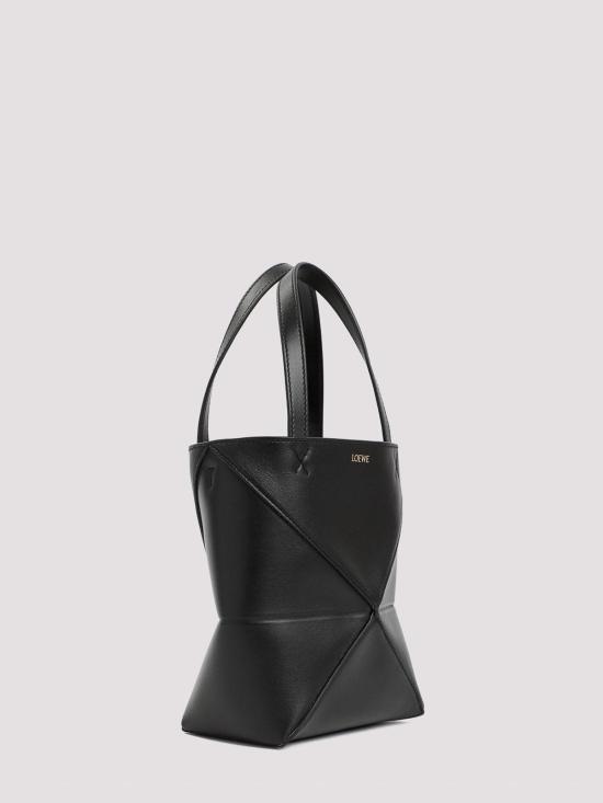  로에베 샤이니 카프스킨 미니 퍼즐 폴드 토트백  A657V25X011100 Black - LOEWE