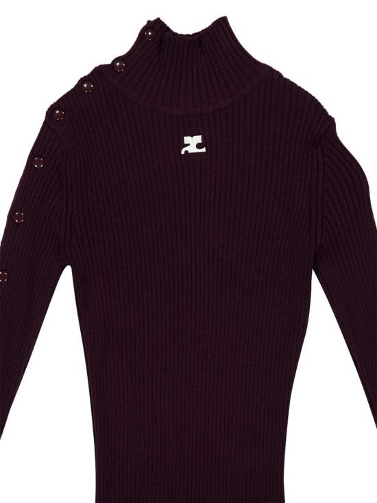  쿠레쥬 미디 스커트 325MRO692FI00014010 Purple - COURREGES