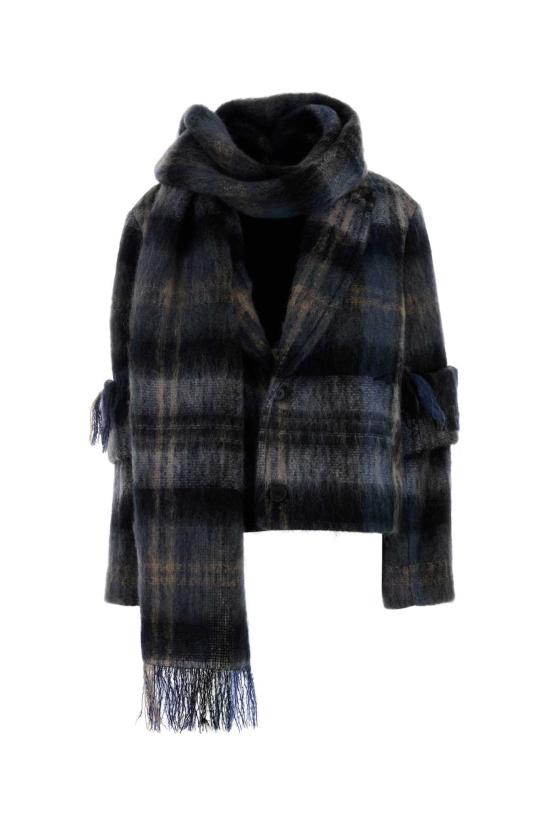 25FW 로에베 수트 자켓 S540Y02XC6 BLUEMULTICOLOR Checked