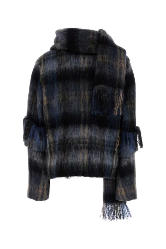 25FW 로에베 수트 자켓 S540Y02XC6 BLUEMULTICOLOR Checked - LOEWE