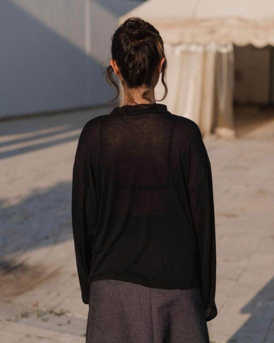  베이스레인지 반팔 티셔츠 씰 폴로 블랙 - BASERANGE