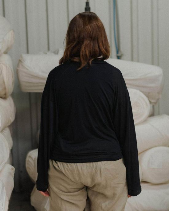  베이스레인지 반팔 티셔츠 씰 폴로 블랙 - BASERANGE