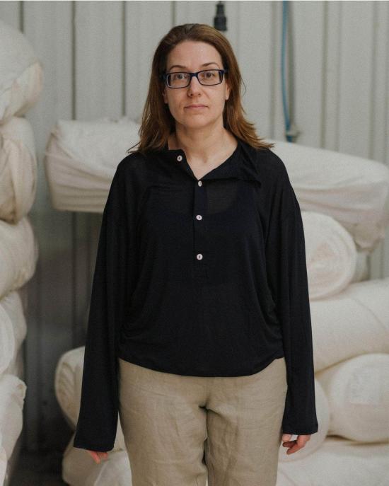  베이스레인지 반팔 티셔츠 씰 폴로 블랙 - BASERANGE