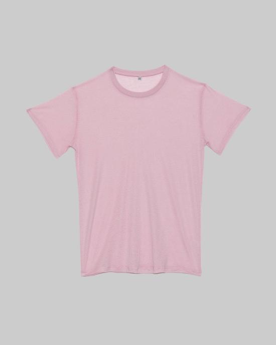  베이스레인지 반팔 티셔츠 티셔츠 티 도로 핑크 - BASERANGE