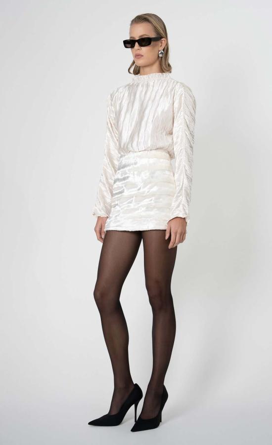  논살란트 레이블 숏 스커트 논캐런트 라벨 니콜렛 스커트 화이트 - NONCHALANT LABEL