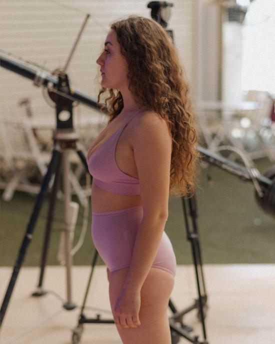  베이스레인지 브라 트라이앵글  도로 핑크 - BASERANGE