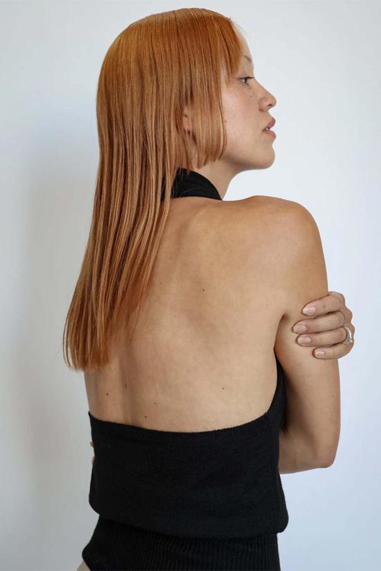  길 민소매 티셔츠 Geel Marcelo 홀터 탑 블랙 - GEEL