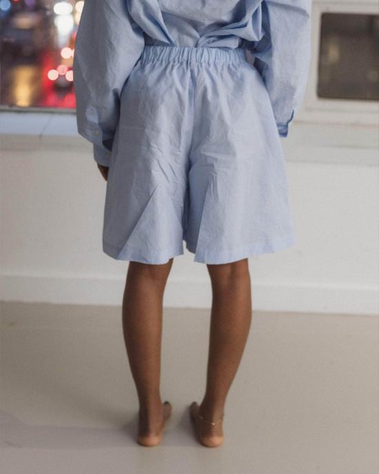  베이스레인지 숏팬츠 클로드 반바지 색소폰 블루 - BASERANGE