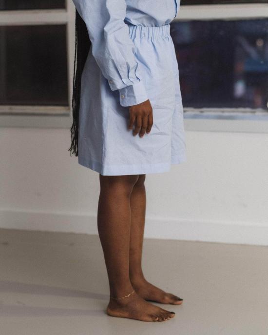  베이스레인지 숏팬츠 클로드 반바지 색소폰 블루 - BASERANGE