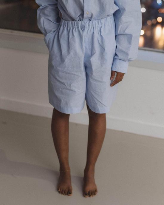  베이스레인지 숏팬츠 클로드 반바지 색소폰 블루