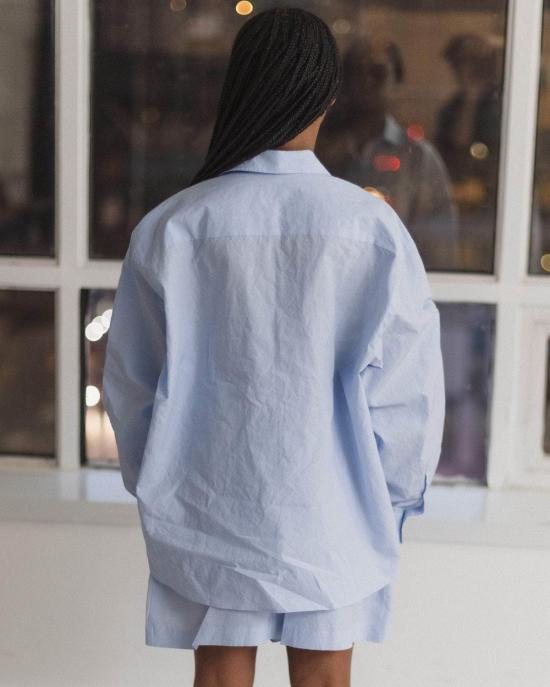  베이스레인지 셔츠 클로드 셔츠 색소폰 블루 - BASERANGE