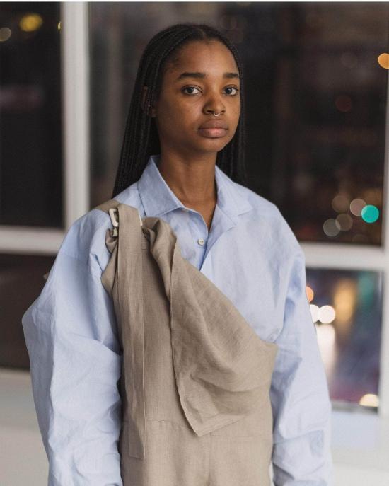  베이스레인지 셔츠 클로드 셔츠 색소폰 블루 - BASERANGE