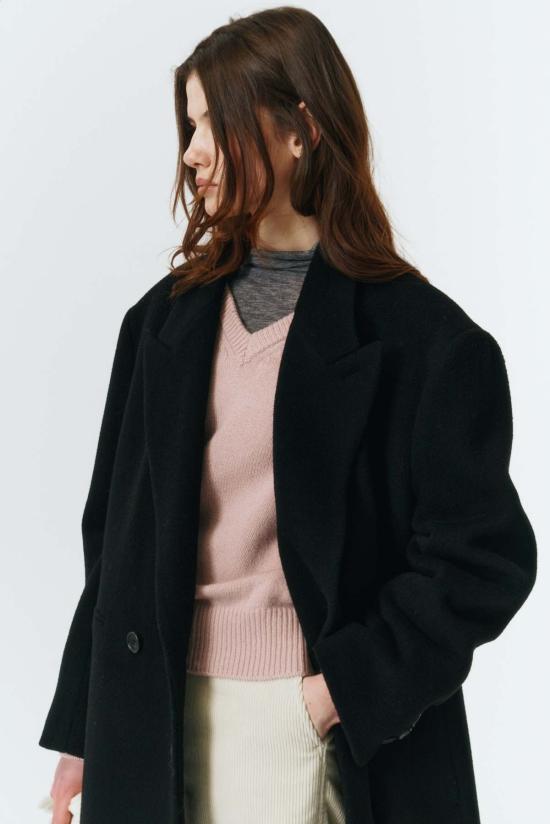  던스트 코트 유니섹스 맥시 더블 울  블랙 - DUNST