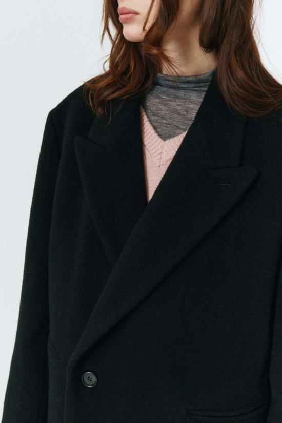  던스트 코트 유니섹스 맥시 더블 울  블랙 - DUNST