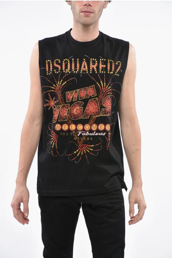  디스퀘어드2 민소매 티셔츠 S74GD1063S23009900 Black