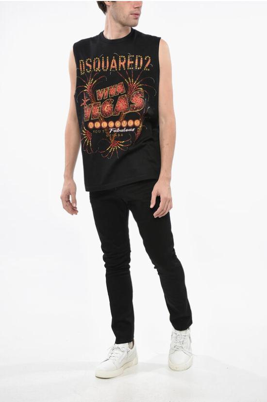  디스퀘어드2 민소매 티셔츠 S74GD1063S23009900 Black - DSQUARED2